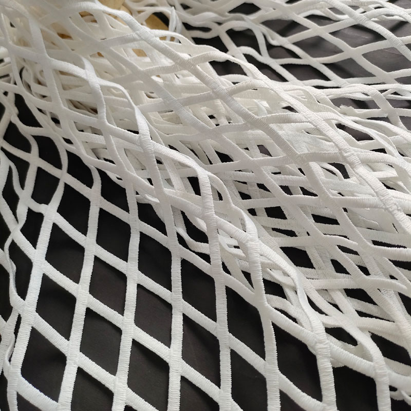 African French Tulle Cord Guipure Lace – Laser Hollow Crochet for Sewing XS1790