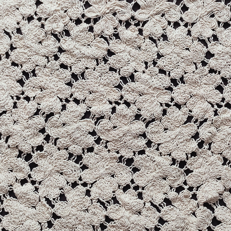 Hot Sale 3D Jacquard Crochet Cotton Hollow Out Fabric XP4003